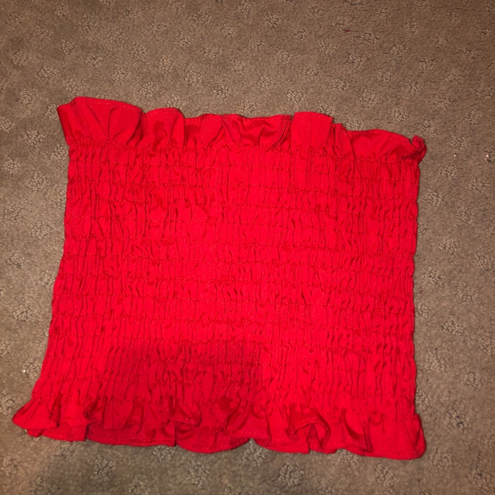 Red tube top